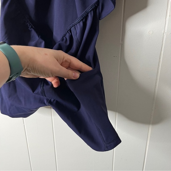 NWT SPANXshape™ Get Moving Zip Front Dress in Lapis Blue Women's S Sporty - Picture 9 of 10